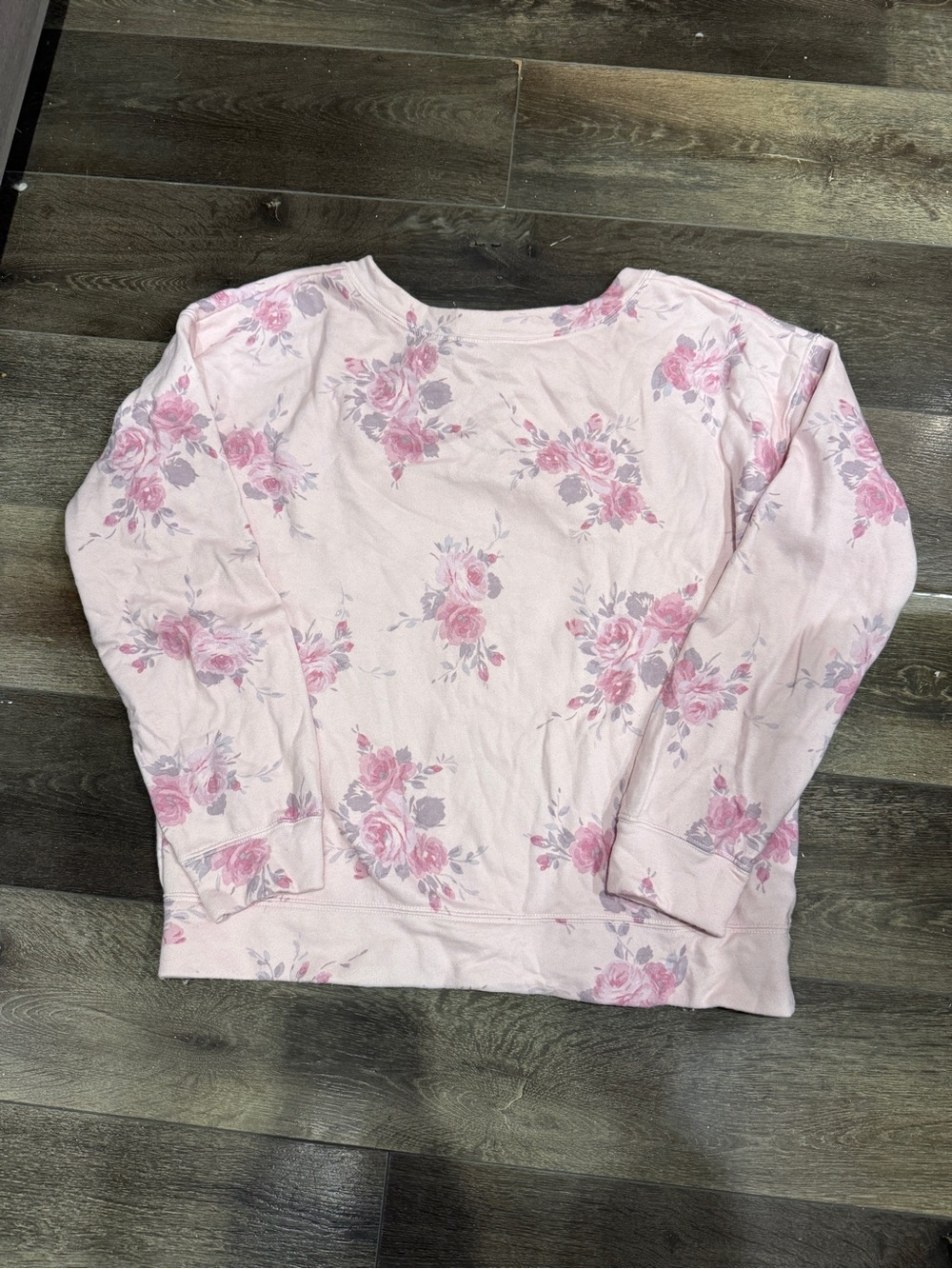 Hollister Pink Floral Bow Sweatshirt